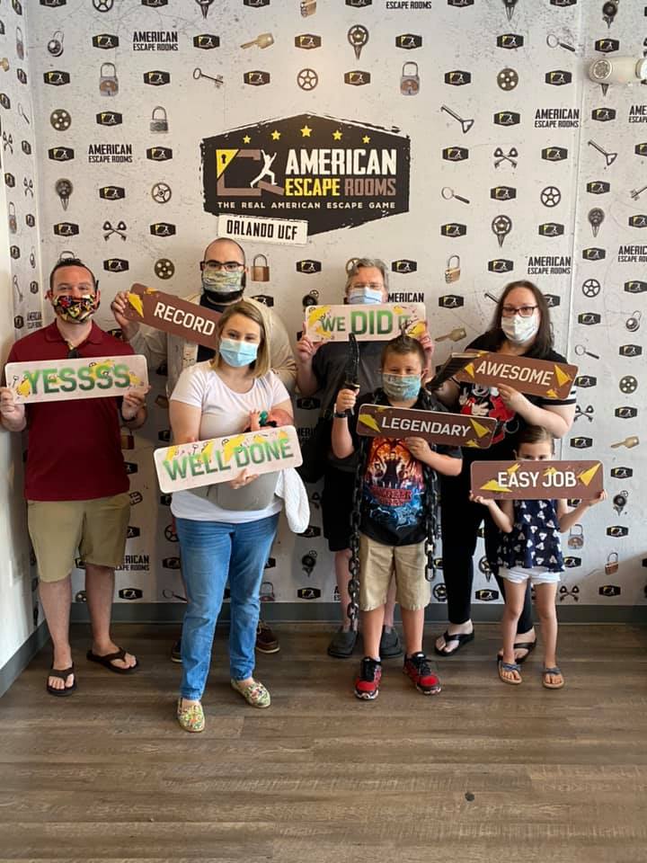 Team Aiden played the Mad Professor's Asylum - Orlando and finished the game with 7 minutes 20 seconds left. Congratulations! Well done!