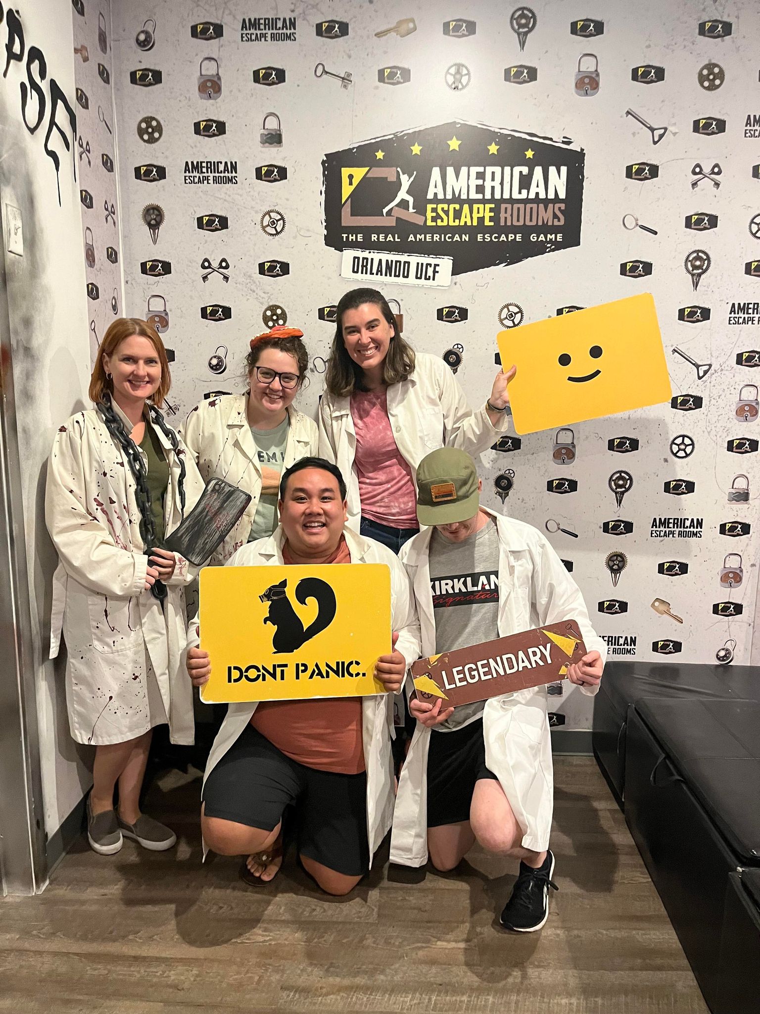 Team Bobby-less played the Mad Professor's Asylum - Orlando and finished the game with 17 minutes 23 seconds left. Congratulations! Well done!