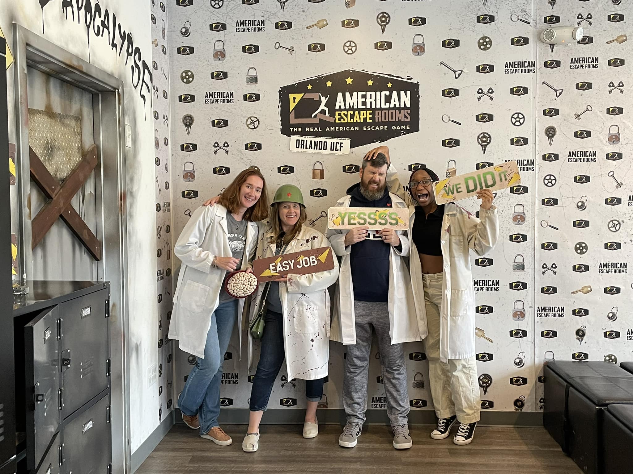 Aull the Winners played the Zombie Apocalypse - Orlando and finished the game with 14 minutes 55seconds left. Congratulations! Well done!